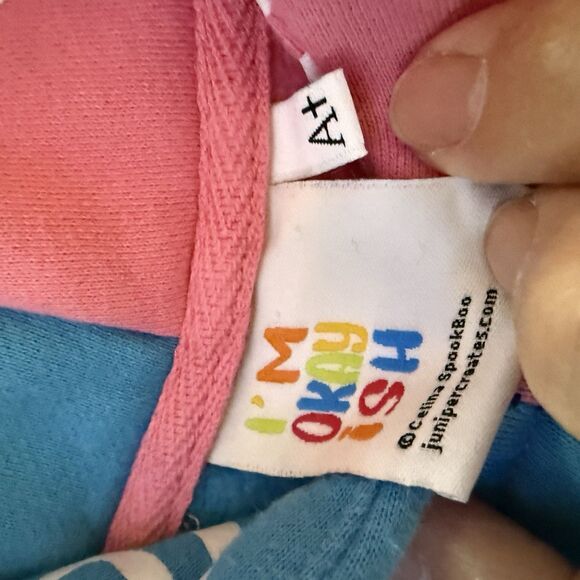 I Am Okaish Oversized Hoodie Celina Spooky Boo A+ 40 “x 40” Supersoft Thick - Picture 3 of 10